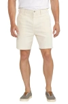 Silver Jeans Co. Relaxed Fit Twill Painter Shorts In Chalk