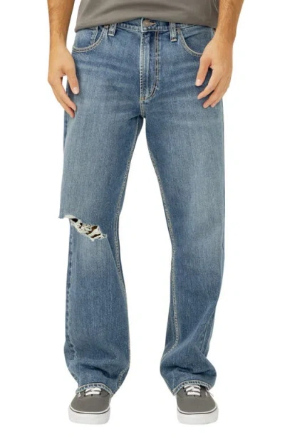 Silver Jeans Co. Relaxed Straight Leg Jeans In Blue