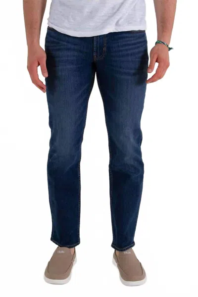 Silver Jeans Co. Relaxed Fit Straight Leg Jeans In Medium Wash In Blue