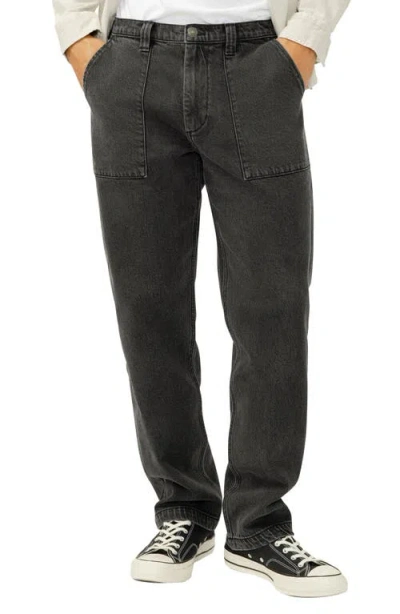 Silver Jeans Co. Straight Leg Utility Jeans In Black