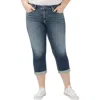 Silver Jeans Co. Suki Americana Curvy Mid Rise Capri Jeans In Blue