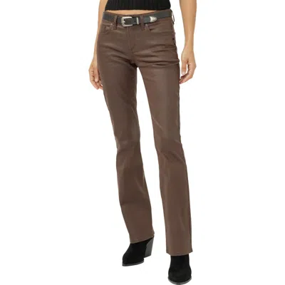 SILVER JEANS CO. SILVER JEANS CO. SUKI COATED CURVY MID RISE SLIM BOOTCUT JEANS