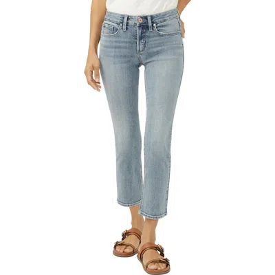 Silver Jeans Co. Suki Crop Straight Leg Jeans In Blue