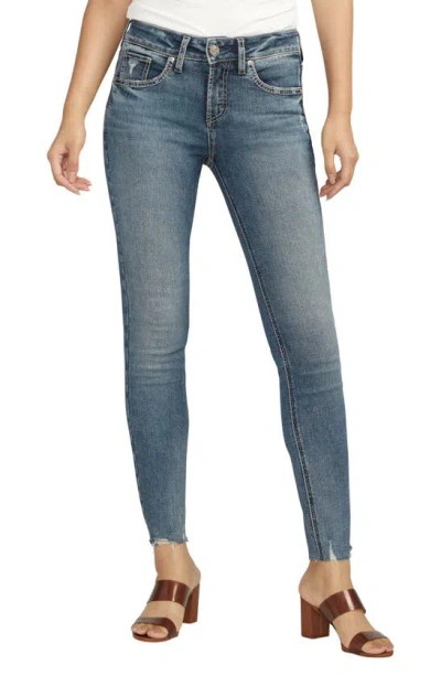 Silver Jeans Co. Suki Curvy Mid Rise Skinny Jeans In Indigo