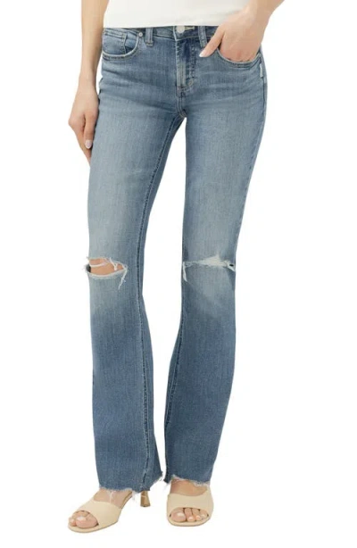 Silver Jeans Co. Suki Curvy Mid Rise Slim Bootcut Jeans In Blue
