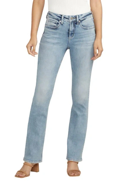 Silver Jeans Co. Suki Curvy Mid Rise Slim Bootcut Jeans In Indigo