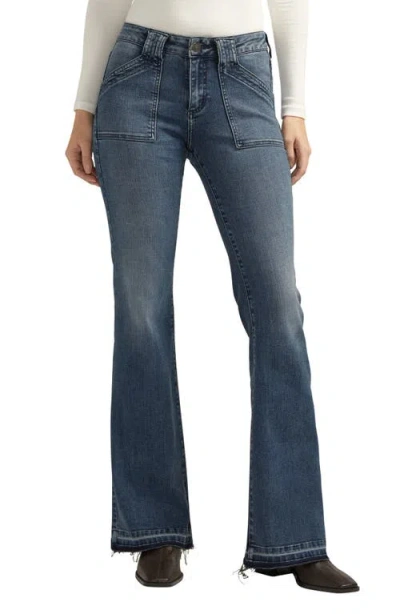 Silver Jeans Co. Suki Curvy Release Hem Flare Jeans In Indigo
