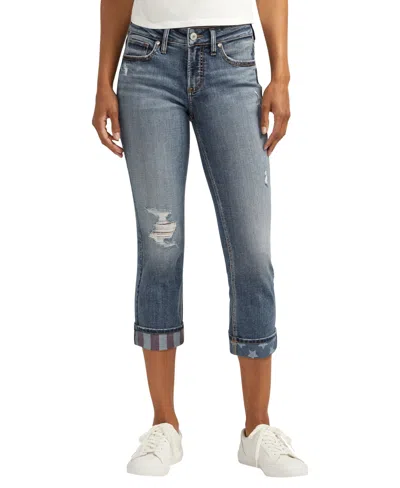 Silver Jeans Co. Suki Mid Rise Americana Capri In Indigo