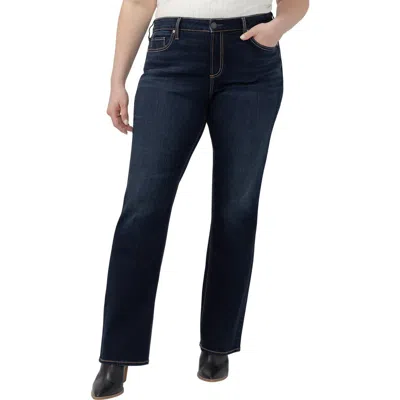 Silver Jeans Co. Plus Size Avery High Rise Curvy Fit Bootcut Jeans In Black
