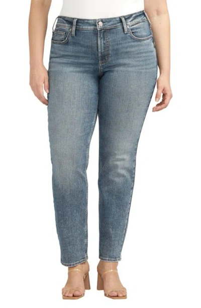 Silver Jeans Co. Suki Mid Rise Slim Straight Leg Jeans In Indigo