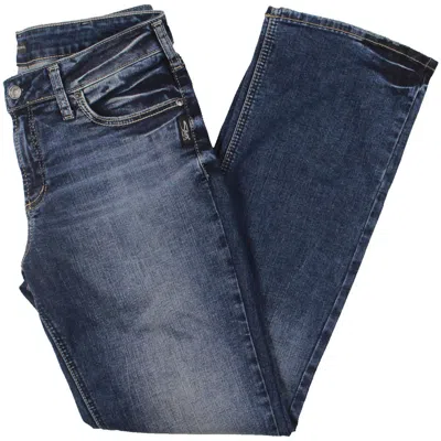 Silver Jeans Co. Suki Slim Boot Womens Mid Rise Dark Wash Bootcut Pants In Multi