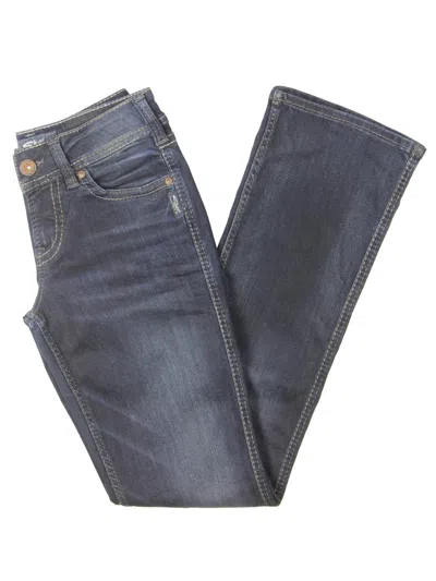 Silver Jeans Co. Suki Womens Denim Relaxed Bootcut Jeans In Multi