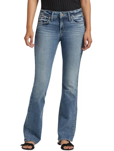 Silver Jeans Co. Women's Suki Mid Rise Curvy Fit Bootcut Jeans In Indigo