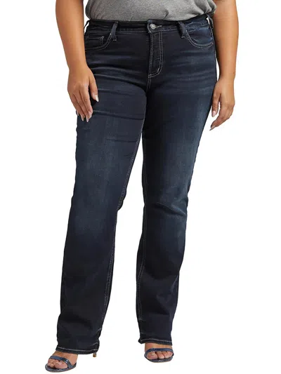 Silver Jeans Co. Suki Womens Mid-rise Slim Bootcut Jeans In Blue