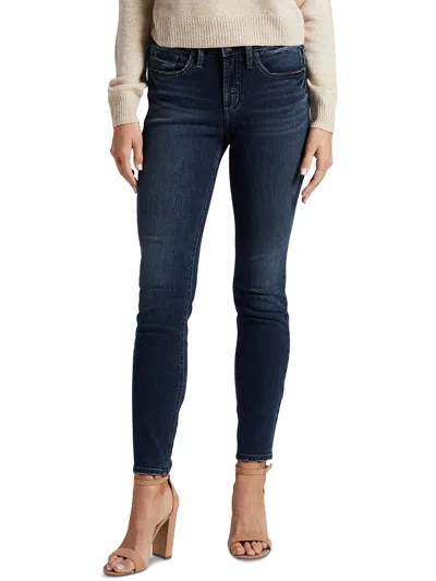 Silver Jeans Co. Suki Womens Solid Denim Skinny Jeans In Multi