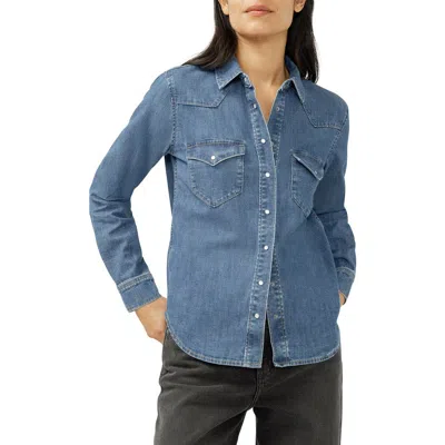 Silver Jeans Co. Western Denim Shirt In Blue