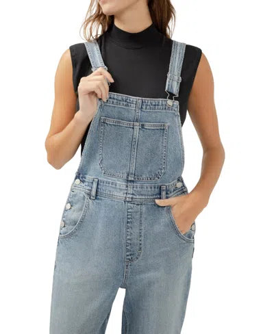 Silver Jeans Co. Women's 90s Baggy Straight Leg Overall Jeans In Indigo