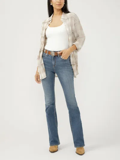 Silver Jeans Co. Women's Avery High Rise Bootcut Frontier Strong Jeans In Blue