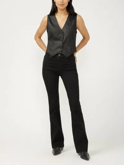Silver Jeans Co. Women's Avery High Rise Bootcut Luxe Stretch Jeans In Black