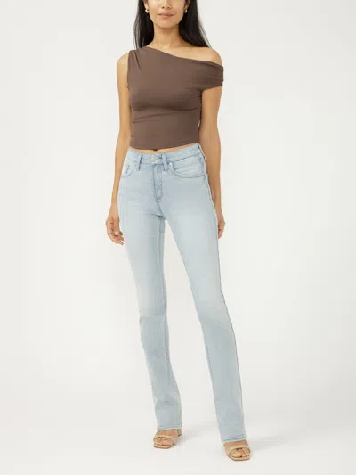 Silver Jeans Co. Women's Avery High Rise Slim Bootcut Luxe Stretch Jeans In Blue