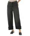 Silver Jeans Co. Be Easy High Waist Crop Wide Leg Jeans In Black