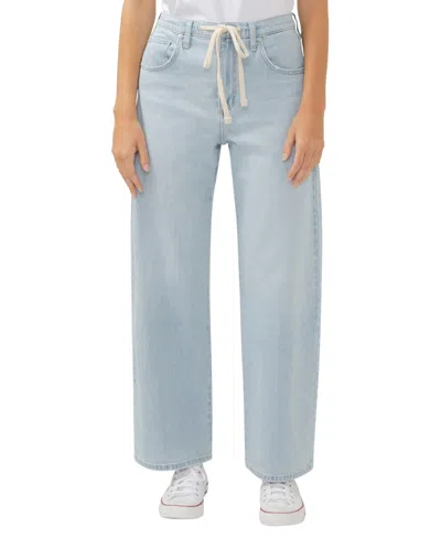 SILVER JEANS CO. WOMEN'S BE EASY STRAIGHT LEG DRAWSTRING JEANS