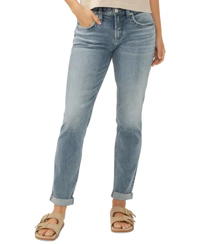 Silver Jeans Co. Women's Boyfriend Mid Rise Jeans In Indigo