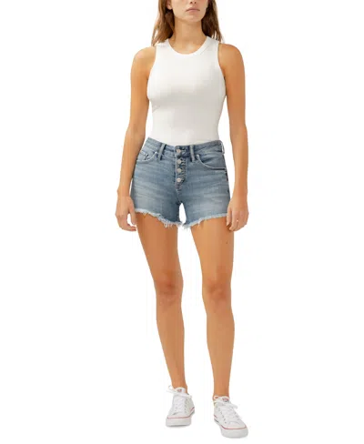 Silver Jeans Co. Women's Boyfriend Mid-rise Shorts In Indigo