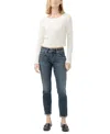 Silver Jeans Co. Women's Boyfriend Mid Rise Slim-leg Jeans