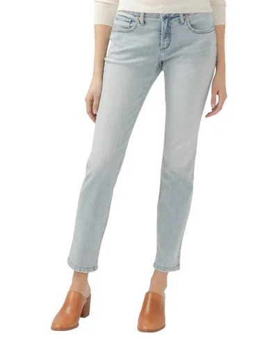 Silver Jeans Co. Women's Boyfriend Mid Rise Slim Leg Jeans In Indigo