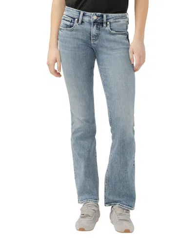 Silver Jeans Co. Women's Britt Low Rise Curvy Fit Bootcut Jeans In Blue