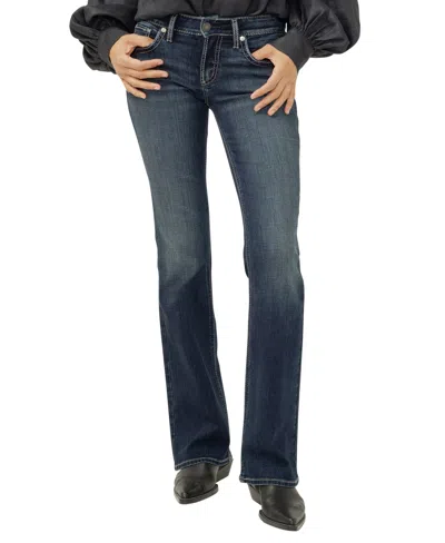 Silver Jeans Co. Women's Britt Low Rise Curvy Fit Bootcut Jeans In Gray