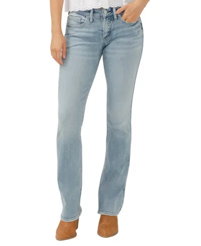 SILVER JEANS CO. WOMEN'S BRITT LOW RISE CURVY FIT SLIM BOOTCUT JEANS