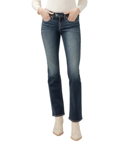 Silver Jeans Co. Women's Britt Low Rise Curvy Fit Slim Bootcut Jeans In Indigo