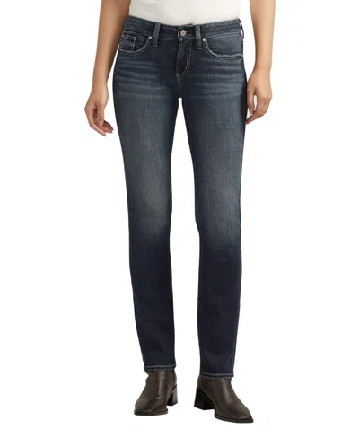 SILVER JEANS CO. WOMEN'S BRITT LOW RISE CURVY FIT STRAIGHT JEANS