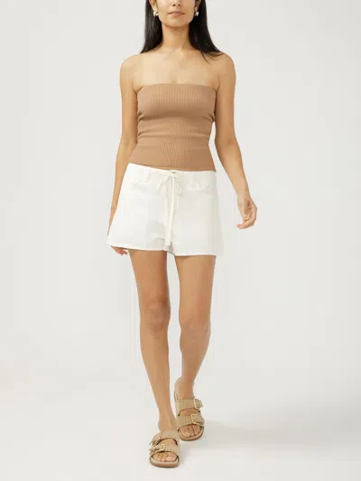 Silver Jeans Co. Women's Drawstring Beach Shorts In Ecru