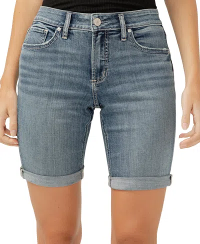 Silver Jeans Co. Women's Elyse Mid-rise Bermuda Shorts In Indigo
