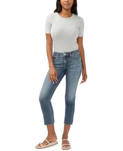 SILVER JEANS CO. WOMEN'S ELYSE MID-RISE COMFORT-FIT ANKLE STRAIGHT-LEG JEANS