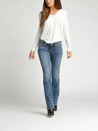 Silver Jeans Co. Women's Elyse Mid Rise Slim Bootcut Jeans In Indigo