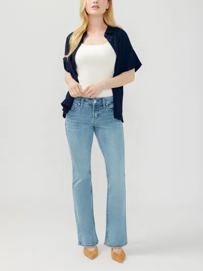 Silver Jeans Co. Women's Elyse Slim Bootcut Jeans Petite In Blue