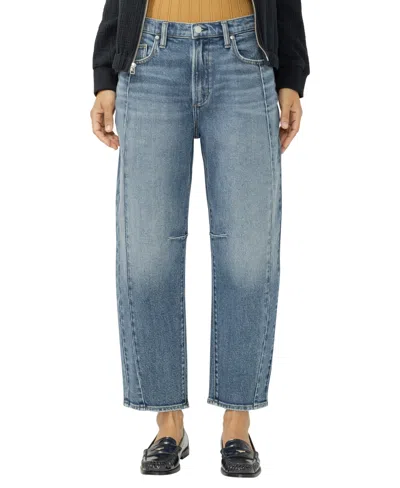 Silver Jeans Co. High Waist Barrel Leg Jeans In Blue