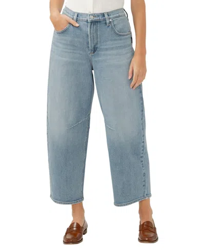 Silver Jeans Co. Women's High Rise Barrel Leg Jeans In Indigo