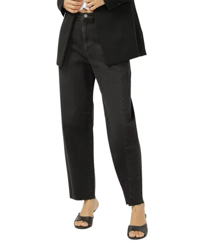 Silver Jeans Co. Women's High Rise Slim Barrel Leg Jeans In Black