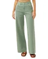 Silver Jeans Co. Women's Highly Desirable High Rise Ultra-wide Leg Jeans In Sage Green