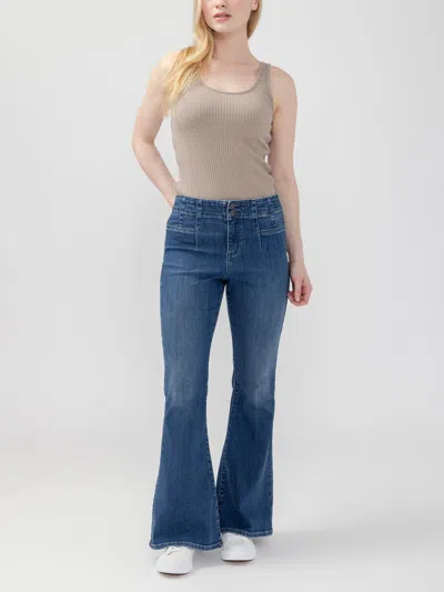 Silver Jeans Co. Women's Isbister Flare Leg Jeans Petite In Blue