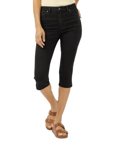 Silver Jeans Co. Women's Isbister High Rise Luxe Stretch Capri Jeans In Black