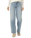 Silver Jeans Co. Women's Loose & Low Rise Straight Leg Jeans In Blue
