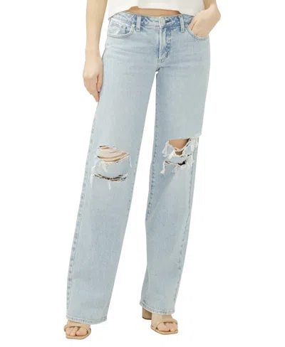 Silver Jeans Co. Women's Loose & Low Rise Straight Leg Jeans In Multi
