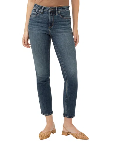 Silver Jeans Co. Women's Most Wanted Mid Rise Ankle Straight Jeans In Indigo