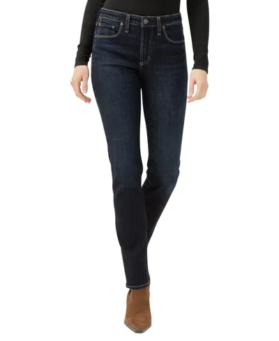 Silver Jeans Co. Women's Most Wanted Mid Rise Straight Leg Jeans In Animal Print